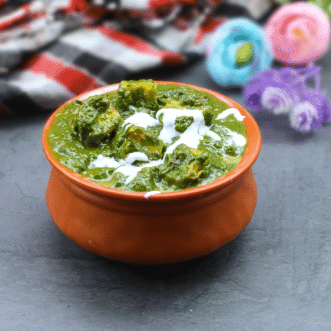 Garlic Palak Paneer